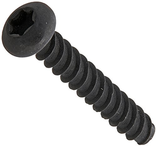 Small Parts 0608LTPB Steel Thread Rolling Screw for Plastic, Black Oxide Finish, Pan Head, Star Drive, #6-19 Thread Size, 1/2 Length (Pack of 100)