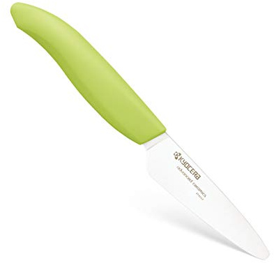 Kyocera Advanced Ceramic Revolution Series 3-inch Paring Knife, Green Handle, White Blade