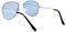 Unbekannt Sonnenbrille mit Federscharnier verspiegelt in verschiedenen Farbe (One size, Silber Rahmen/Meerblaue Gläser)