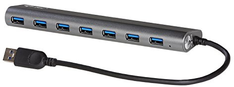 i-tec USB 3.0 Metal Charging HUB 7 Port mit Netzadapter, 7x USB 3.0 Ladeport, Ideal für Notebook Ultrabook Tablet PC, Windows Mac, Aluminium Design HUB