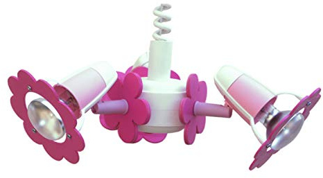 Elobra Kinderzimmerlampe Blume, Blüte, Deckenleuchte, Holz rosa, 123737