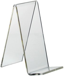 5 Stück Buchstütze/Warenstütze/Schrägsteller 110x50mm aus Acrylglas