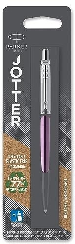 Parker Jotter Kugelschreiber , Victoria Violet , Mittlere Spitze , Blaue Tinte