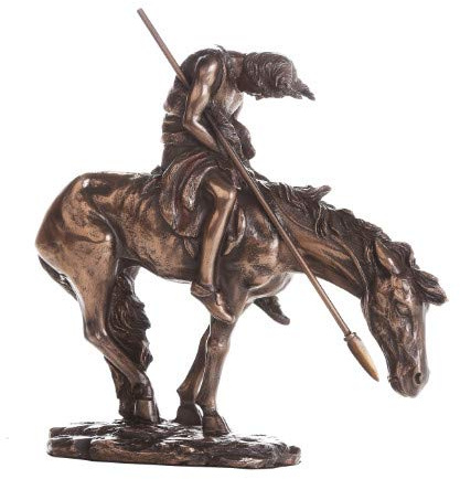 Pacific Giftware The End of Trail Sammlerfigur Indianer-Krieger, Bronze-Finish, 7,5 H