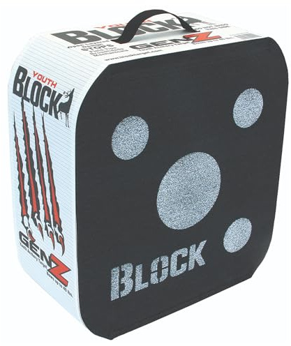 Block GenZ 16 Youth Open Archery Target, 40Lb Draw, Easy Removal, Multi-Color