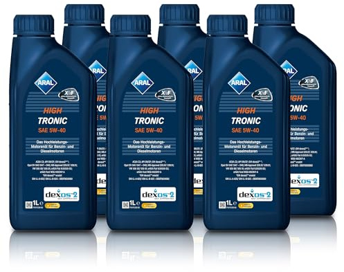 6x 1 L Liter ARAL HighTronic 5W-40 Motoröl
