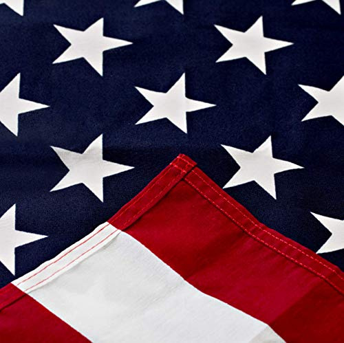 Rushmore Rose USA - Bandera de los EE.UU. 100% fabricada en los Estados Unidos. Algodón, 0,9 x 1,5 m.Para mostrarla con orgullo