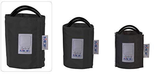 MDF® Latex-fri lår ersättning blodtrycksmätare manschett D-ring - dubbelrör (MDF2090470D) (svart (NoirNoir))
