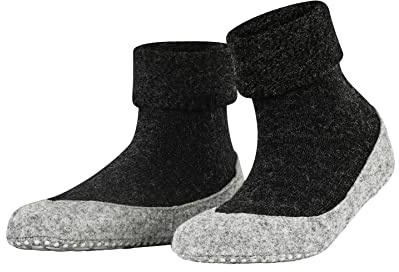 FALKE Damen Cosyshoe Stoppersocken atmungsaktive klimaregulierende geruchshemmende Wolle rutschhemmende Noppen auf der Filzsohle komfortabel warm mit Plüsch strapazierfähig 1 Paar | mit Merinowolle & rutschhemmender Sohle