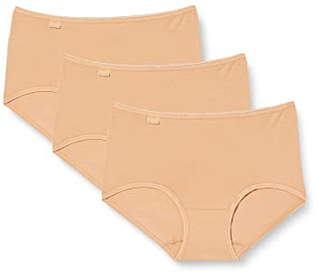 Sloggi Women's 24/7 Cotton Midi C3P Slip, Brush, 12 UK
