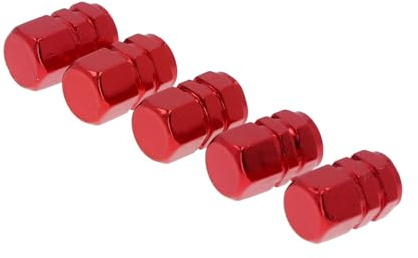 Carpoint 2216008 Ventilkappen Kolben 5 Stück rot