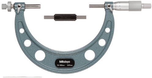 Mitutoyo 124-176 Sonder-Bügelmessschrauben, 75-100 mm