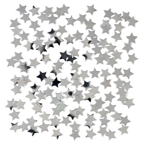 SHATCHI 14 Gram Silver Stars Table Scatter Confetti Birthday Wedding Anniversary Christmas Festive Party Decorations,SHATCHI