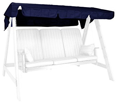 Angerer Freizeitmöbel GmbH Hollywoodschaukel Sonnendach - passend für viele 3-Sitzer Hollywoodschaukeln - Schaukeldach Made in Germany (Swingtex blau, 193 x 130 cm)