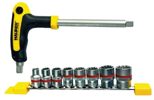 Maurer 2323480 Set Steckschlüssel Maurer + T Griff 3/8 9 Teile