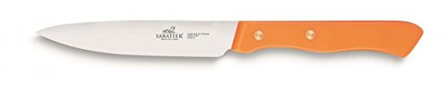 Sabatier - Set de 6 couteaux à Viandes SERIE 197-10 cm | Fabriqué en France, Lame Inox et Rivets en Laiton, Parfait pour Découper avec Précision les Viandes Cuites et Rôtis