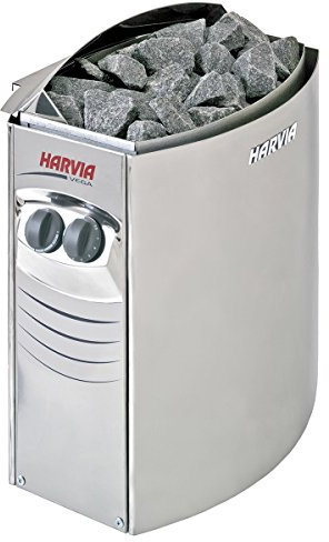 Harvia SN-HARVIA-PO60 Stufa Elettrica Sauna Collezione Vega Compact 6 kW con Unità di controllo Incasso BC60 5-8 m³ L 48 x P 31 x H 54 cm