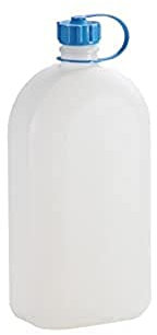 hünersdorff Bottiglia di plastica, borraccia con tappo a vite, resistente agli agenti chimici e alimentari, 0,5 litri, prodotto in Germania, naturale