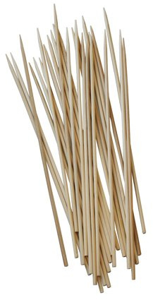 Papstar Pure Pics à brochettes en bois, Ø 3 mm, longueur 20 cm (Lot de 50. Paquet)