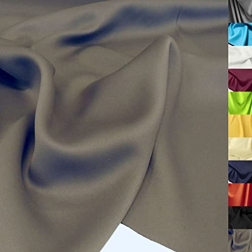 TOLKO Verdunklungsstoff Meterware lichtundurchlässig | edler Vorhangstoff für Verdunklungsvorhänge Gardinen Sonnenschutz Lichtschutz Sichtschutz Verdunkelung blickdicht Stoffe zum Nähen (Taupe)