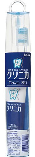 Tooth Care Lion Clinica Travel Thooth Brush & Paste Set (Green tea Set)