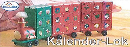 Holz Adventskalender Lok