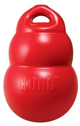KONG Bounzer Hundespielzeug - Weich und Flexibel - Klassisches Design - Medium - Rot