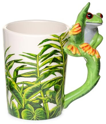 Puckator - Taza con asa en Forma de Rana (cerámica), diseño de Jungla