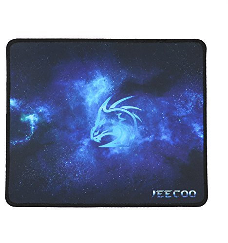 Jeecoo Eco Rubber Washable Gaming Mouse Pad with Non-slippery Base and Stitched Edge 320*270*3mm