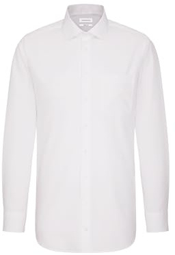 Seidensticker Herren Mens Regular Longsleeve Cotton Business Shirt, Weiß(003000), 48 EU