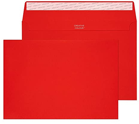 Blake Colour 162 x 229 mm 120 Gsm Plånbok Peel And Seal 306 Postlåda Röd, Förpackning Med 500