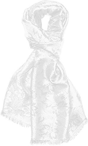 Lorenzo Cana Schal gewebt in Damastwebung florales Paisleymuster aus Viskose mit Seide 55 cm x 190 cm