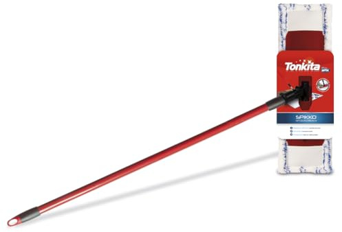 TONKITA | SPIKKO Set Pulisci e Lava, Con panno in Doppia Microfibra e Manico Regolabile 130 cm, Set per Pavimenti di Tutti I Tipi - Made In Italy