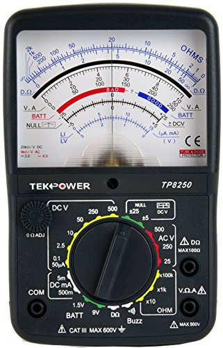 Tekpower TP8250 Analog Multimeter with NULL Middle Position 0 For Variation Measurement by Tekpower