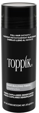 Toppik Fibras Capilares Gris, Fibras de Queratina para Crear más Densidad en el Cabello de Forma Inmediata, 27,5 g