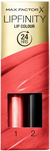 Max Factor Lipfinity Lip Colour Just Bewitching 146 – Kussechter Lippenstift mit 24h Halt ohne auszutrocknen, mit intensiver Farbabgabe, präzisem Applikator & intensiv pflegendem Gloss-Top Coat