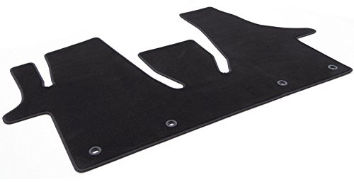 kh Parts fotmatta/velour bilmatta av högsta kvalitet tygmatta 1 del svart nubuckla infattning