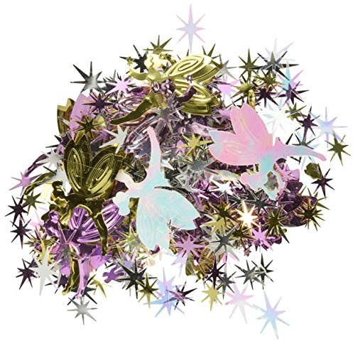 Beistle Fairy Magic Confetti, Pink/Mint Green/Gold/Silver, 0.5 Ounces