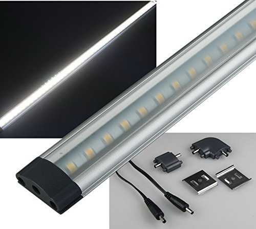 LED underbyggnadslampa CT-FL längd 30 till 80 cm, ljus färg kan väljas