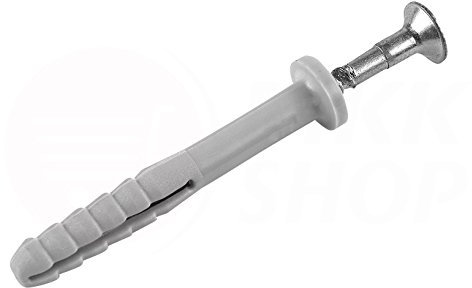 Schlagdübel Nageldübel 6 x 40 mm 100 Stück mit Einschlagsperre (MKKNH6x40) Ei...