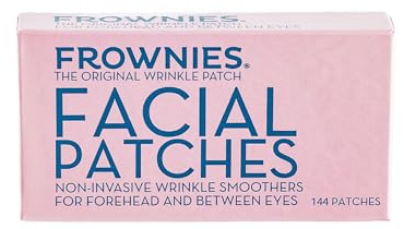 Frownies Forehead and Between the Eyes Wrinkle Patches - Hypoallergenic Facial Patches to Smooth & Soften Forehead Wrinkles & Eleven Lines - For Overnight Use, 144 Patches