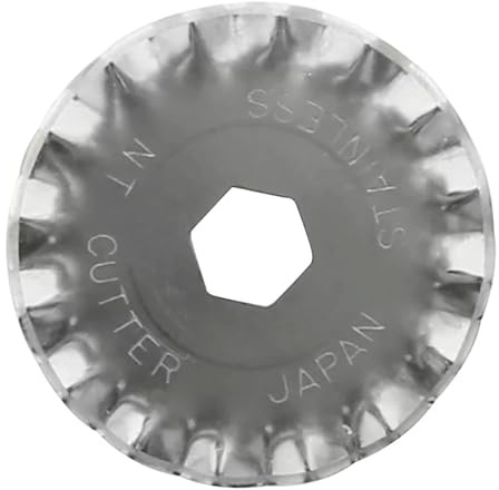 NT Cutter Lot de 2 lames à onde rotative 28 mm pour cutter rotatif et grande coupe circulaire de tissu, lot de 2 lames (BW-28P)