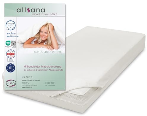 allsana Encasing Matratzenbezug 90x220x24 cm Allergiker Milbenschutz | Zwischenbezug in Überlänge, gegen Milben & Bettwanzen, atmungsaktiv, Hohenstein & Dermatest zertifiziert, bis 95°C waschbar