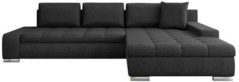 Mirjan24 Eckcouch Ecksofa Orkan, Elegante Sofa mit Schlaffunktion und Bettfunktion, Bettkasten Couch L-Sofa, Ottomane Universal (Majorka 03)