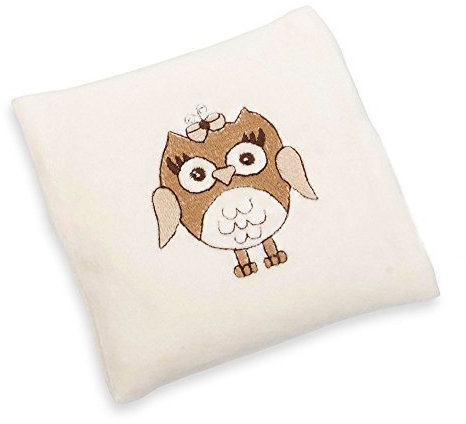 GRÜNSPECHT Bio-Leinsamenkissen mit waschbarem Bezug, Wärmekissen für Babys & Kleinkinder, bei Blähungen & Bauchschmerzen, Eule (603-V2), 1 Stück (1er Pack)