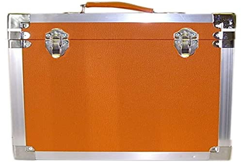 Steepletone LP/Album Vinyl DJ Record Storage Box/Flight Case - Orange