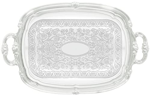 Winco CMT-1912 Oblong Tray with Integrated Handle, Chrome,Medium