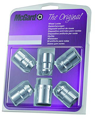 24537SU Radsicherungsmuttern SU (Standard) mit Ersatzradsicherung M12x1.5, Kegelsitz, Gesamtlänge 37,0 mm, SW19, Schlüsseldurchmesser 27,7 mm