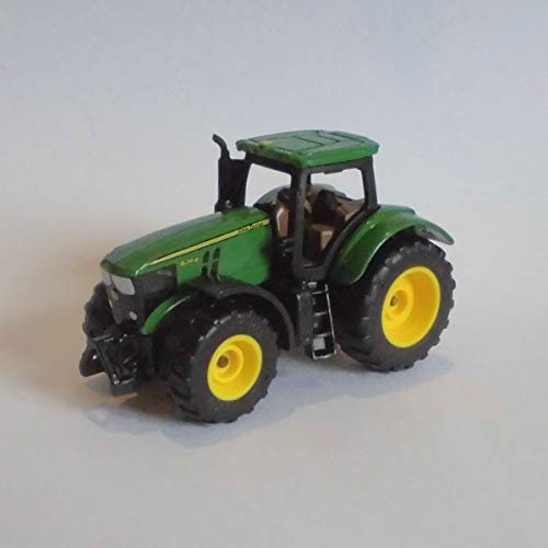 siku 1064, John Deer 6215R Tractor, Metal/Plastic, Green, Incl. trailer hitch, Wheels with rubberised tyres
