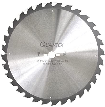 Kreissägeblatt NAGELFEST ø 450mm x 30mm mit speziellen HM nagelfesten Zähnen. Baustellensägeblatt – Brennholzsägeblatt.